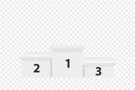 Realistic vector 3d white winners podium closeup isolated on ...