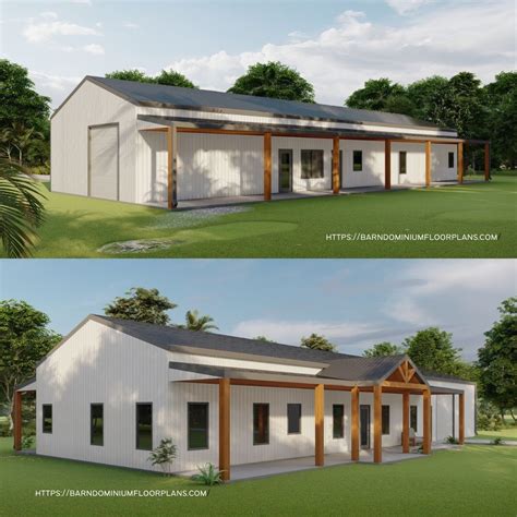 30 foot wide open floor plan grace barndominium with shop 30×60 1 800 ...