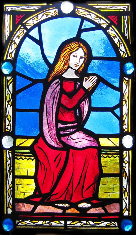 Stained Glass Window of a Medieval Princess | Medieval stained glass ...