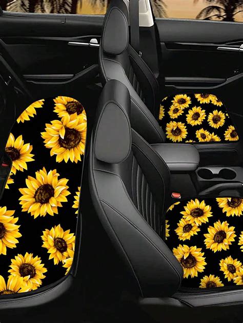 Car Printed Seat Cover 3 Piece Set Car Interior Decor Set Decorative ...