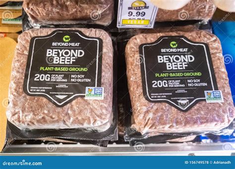 Packages of Beyond Meat Brand Plant Based Hamburger Beyond Ground Beef ...