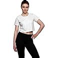 LE BOURGEOIS Women's Crop top (X-Small, Off-White) : Amazon.in ...
