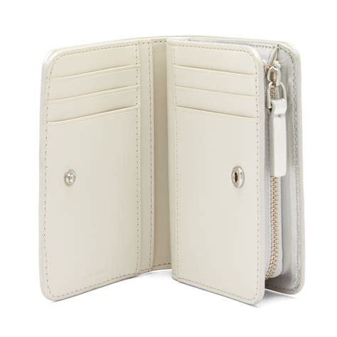 Marc Jacobs The Mini Compact Wallet Silver & Bright White | END. (AR)