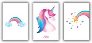 Apta Magical Unicorn Paintings / Posters for girls / Posters for room ...