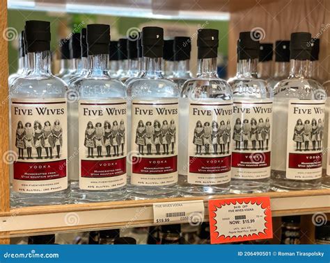 Five Wives vodka editorial photo. Image of utah, liquor - 206490501