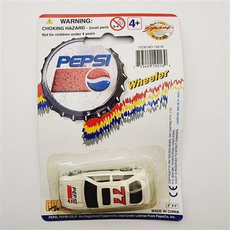 1997 Golden Wheel Diecast PEPSI Cola Wheeler #77 Convertible White Car ...