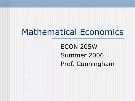 Image result for Mathematical Economics Examples