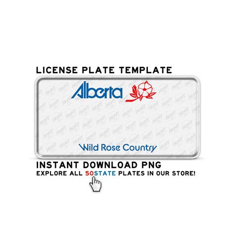 ALBERTA License Plate PNG Digital Download – Printable Wall Art, Desk ...