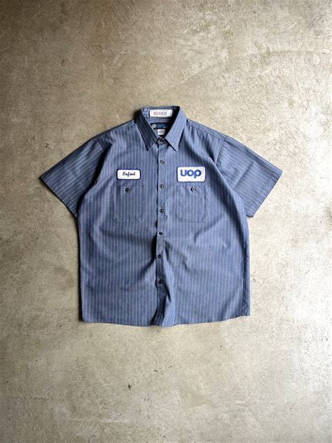 USA製 90's Uni Weave “STRIPE WORK SHIRTS” | OLDROOKIE