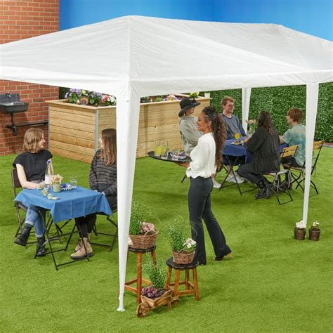 Buy 3x6m Gazebo White Without Side Panels HERE
