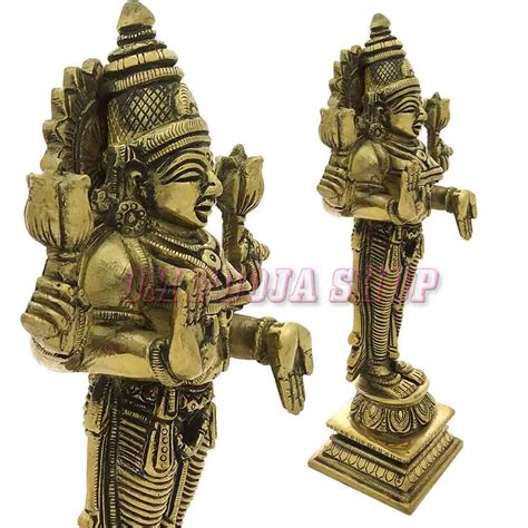 Maa Lakshmi Devi Brass Statue in Standing Pose buy online