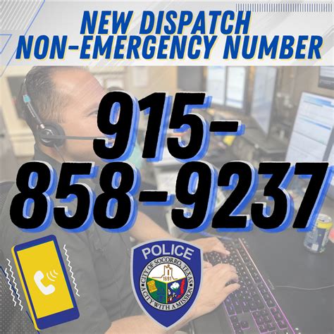 City of Socorro Dispatch New Non- Emergency Number – City of Socorro Texas