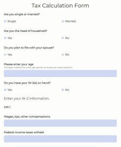 Image result for Example PDF Form of Calculation