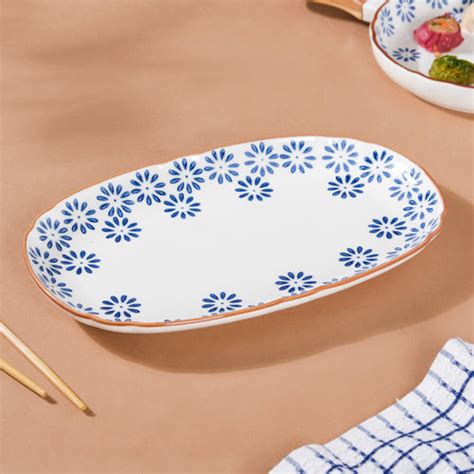 Pearl White Daisy Snack Plate 8 Inch | Nestasia