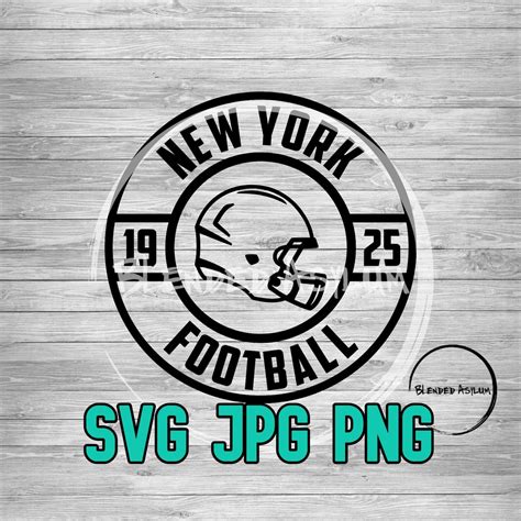 Football Founded New York 1925 SVG PNG JPG | Football New York Vector File | Cricut File ...