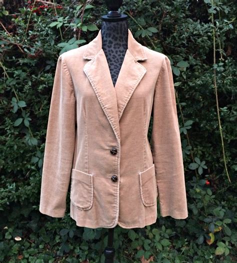 Women's Vintage Corduroy Jacket / Women's Tan Corduroy Blazer / Ladies ...