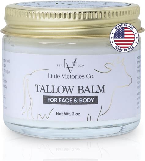 Amazon.com: Little Victories Co. 100% Grass Fed Beef Tallow for Skin ...