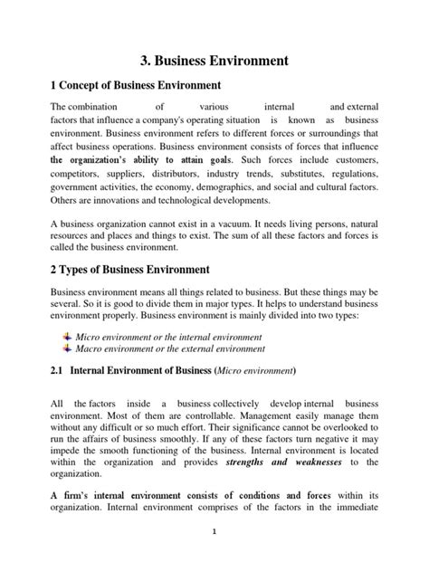 Image result for Types of Business Environment PDF