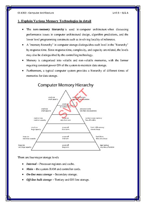 106615 - Memory Technologies: Hierarchy, Cache & Locality Explained ...