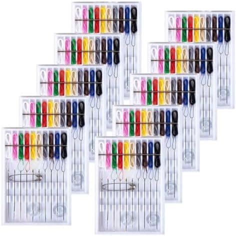 ELEPHANTBOAT® 10Pcs Embroidery Needle & 6-Color Threads Sewing Boxes ...