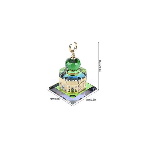 Buy Muslim Crystal Gilded Al-Aqsa Mosque Miniature Model Crystal Mosque ...