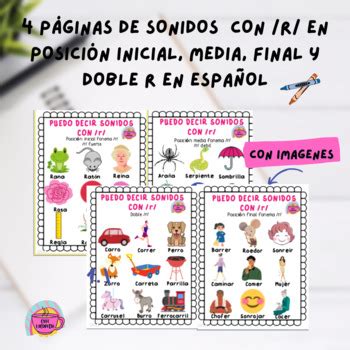 Practice the R phoneme or sound in Spanish / phonics for children