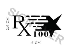 SIGN EVER Yamaha Rx100 Racing Star Logo Stickers for Bike Side Tank ...