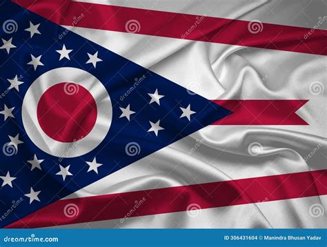 Flag of Ohio, Ohio Flag, USA State Ohio Flag Illustration, USA, Fabric ...