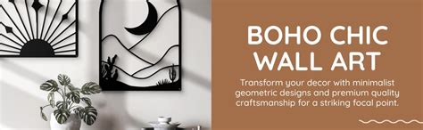 SHILP HANDICRAFT 4 Pack Boho Abstract Wood Wall Art | Minimalist Decor ...