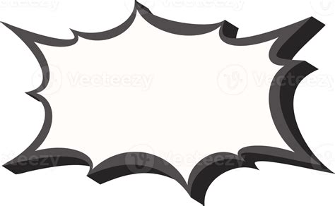 Manga speech bubble for text with bomb explosion effect. Comic pop art ...