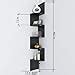 DecorNation Wooden Corner Wall Mount Shelf Zigzag Shape (Black ...