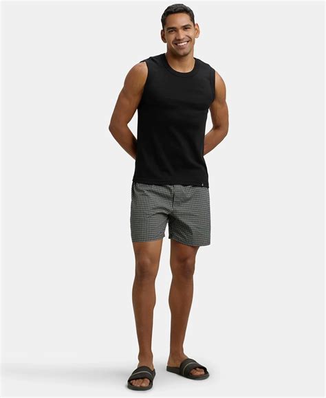 Buy Super Combed Cotton Rib Solid Round Neck Muscle Vest - Black 9930 ...