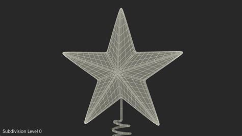 3D Silver Star Tree Topper model | 3D Molier International