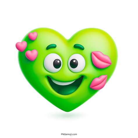 Green Heart Emoji PNG 3D ClipArt Collection – PNG Emoji