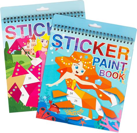 Amazon.com: AEAHALY 2 Pack Paint by Sticker Kids Crafts for Kids Ages 4 ...