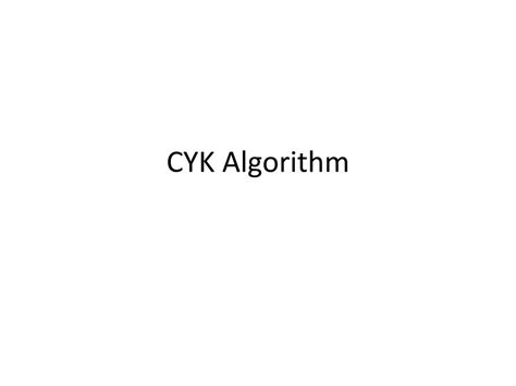 Image result for CYK Algorithm Explained