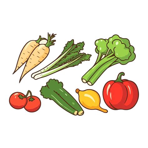 Ilustração em vetor vegetais verdes | Vetor Premium