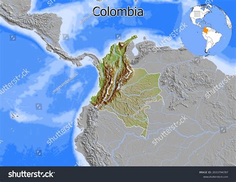 806 Physical Map Colombia Images, Stock Photos & Vectors | Shutterstock