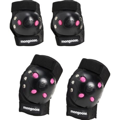 Mongoose High-Impact BMX Knee and Elbow Pad Set (For Girls) - Save 60%