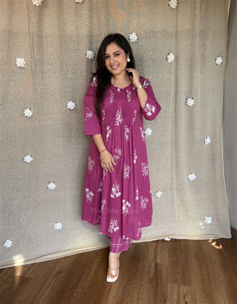 Monsoon edit ankle length pants with A-line kurta