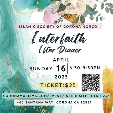 Interfaith Iftar – Islamic Society of Corona Norco