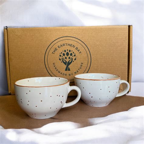THE EARTHEN BAY Artisan's Bliss, Premium Handmade Stoneware Cafeware ...