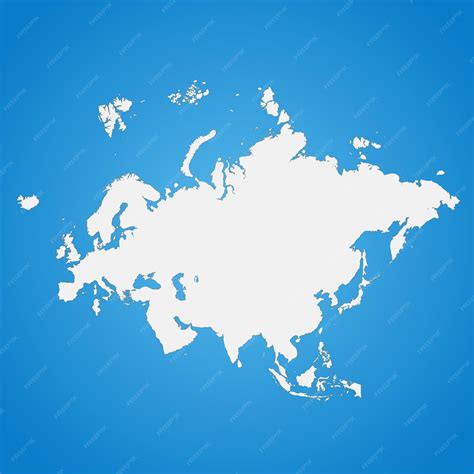 Premium Vector | The political detailed map of the continent of eurasia with borders of ...