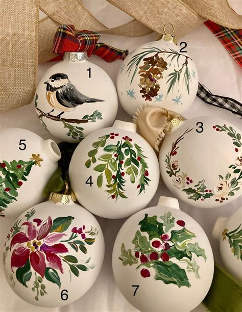 Hand Painted Ornaments/ Christmas Ornaments - Etsy | Diy christmas ...