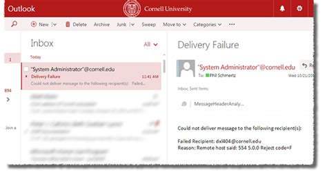 Use Sweep to Clear Delivery Failure Messages | IT@Cornell