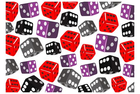 Various Types of Dice Pattern Background 34203332 PNG