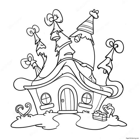 Whoville Houses Coloring Page (9771-8134)
