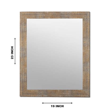 Gold Decorative Rectangle Wall Mirror Inner Size 12X16 inch, Outer Siz ...