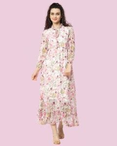 MISS AYSE Women Fit and Flare Pink Dress - Buy MISS AYSE Women Fit and ...