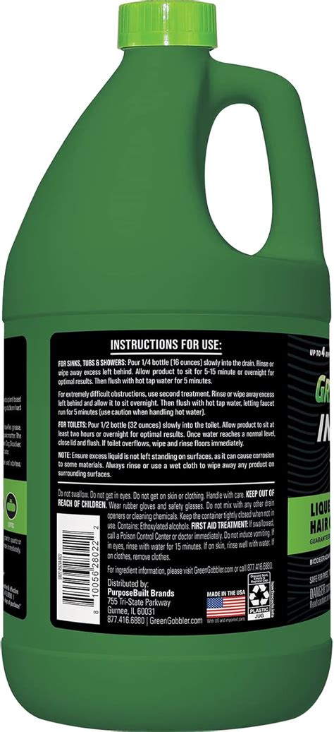 Buy Green Gobbler Industrial Strength Grease and Hair Drain Clog ...